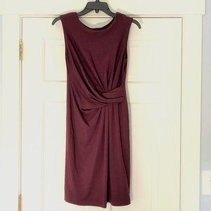 Crimson sheath dress